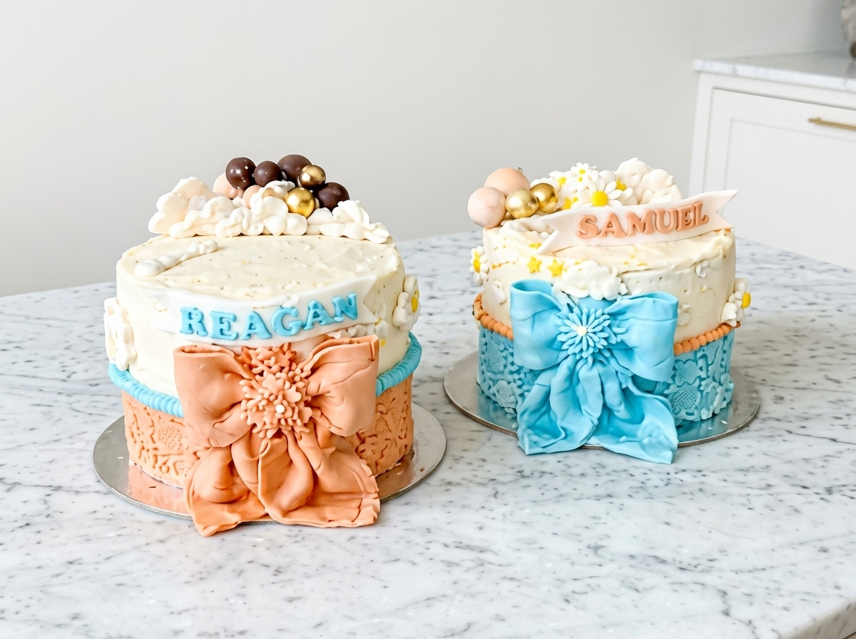 Reagan & Samuel Twin Cakes