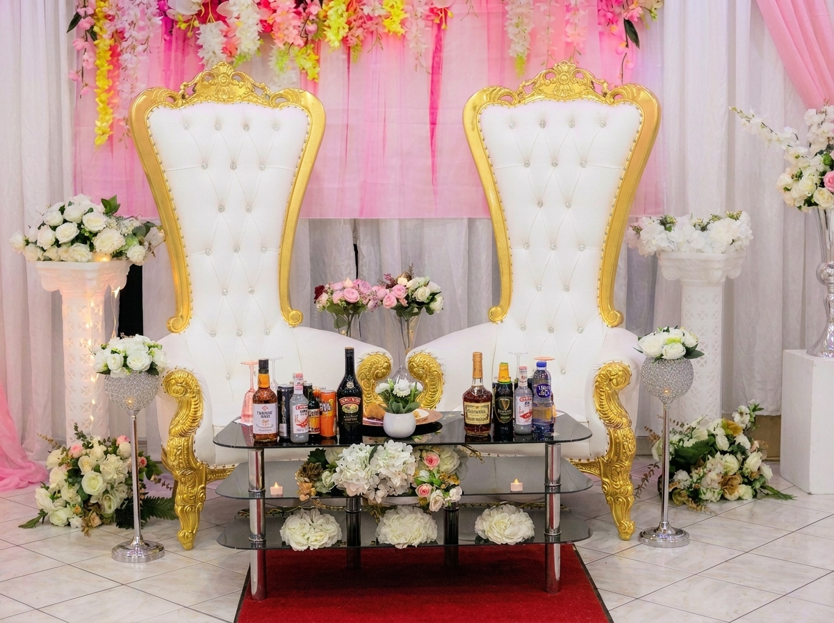 Pink & Gold Royal Thrones