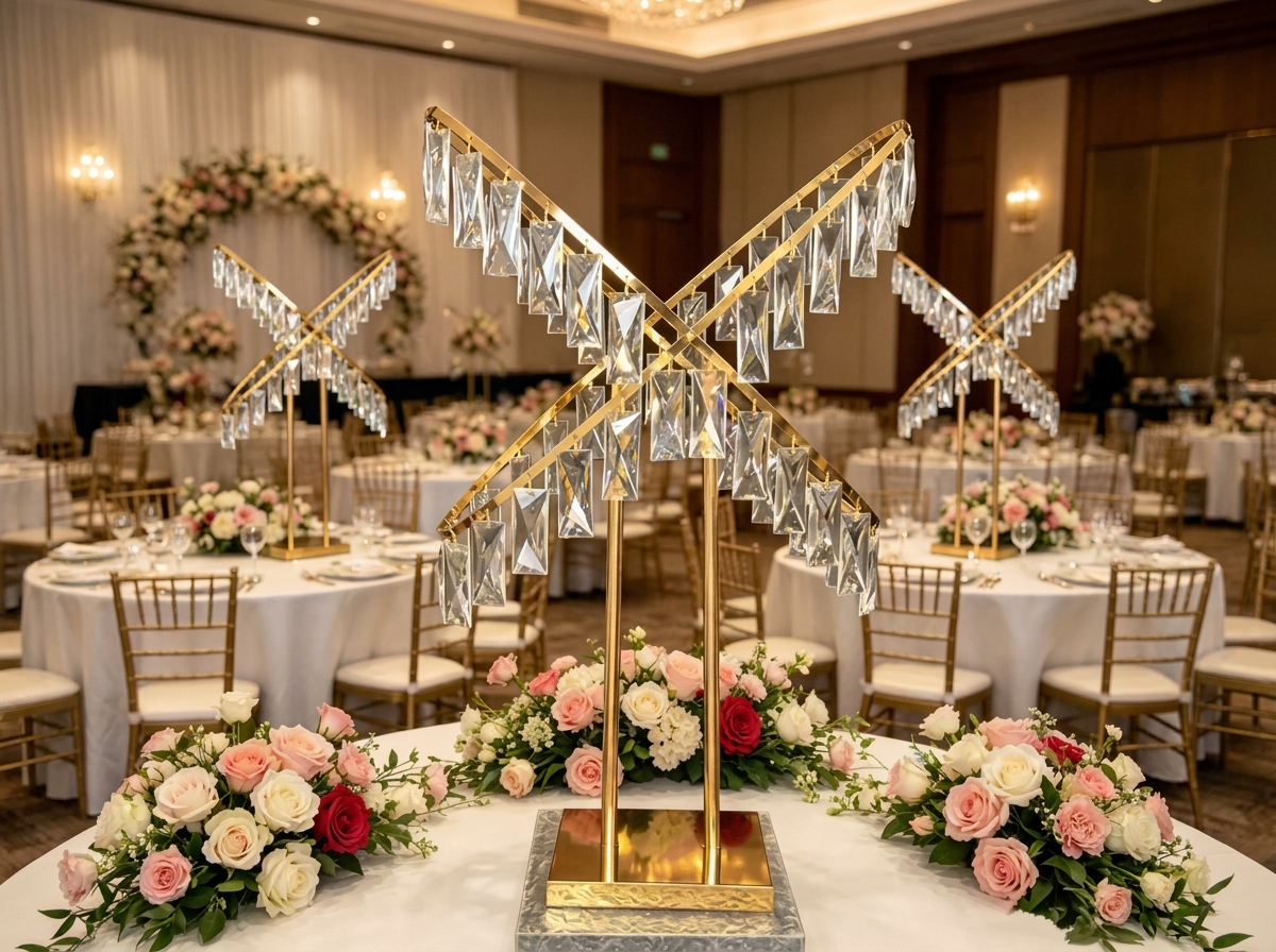 Crystal Cascade Centerpieces